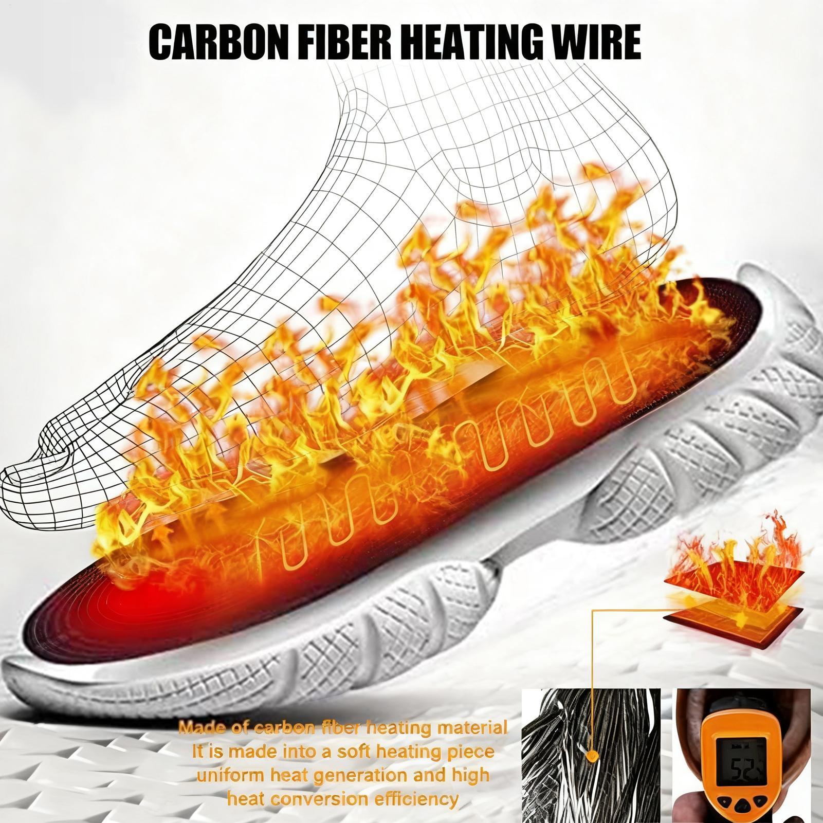 Cycling Shoe Insoles - 加熱式靴インソール カット可能 暖房ブーツインサート 電気足温パッド スキー スノーボード