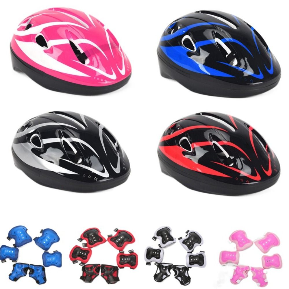 Cycling Gear Of The Year - 子供用の膝と肘のパッド、リストガード、スポーツ保護具、スクーター、スケートボード、スケート、サイクリング、安全セット、男の子、女の子、4〜12歳