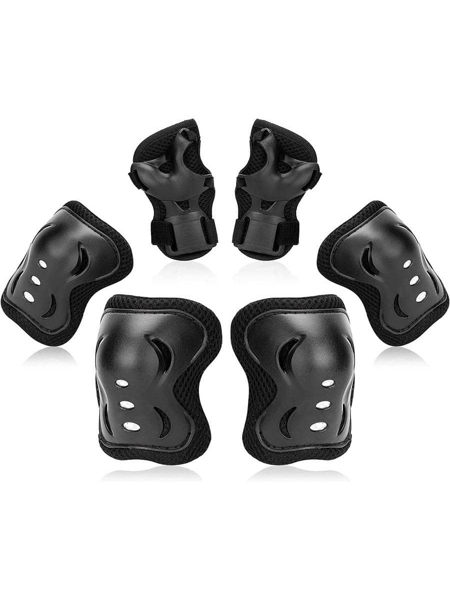 Cycling Gear Of The Year - 6個入り子供用保護具セット（3～15歳向け）、スケートボード、サイクリング、スケート、スクーター用の膝肘パッドとリストガード