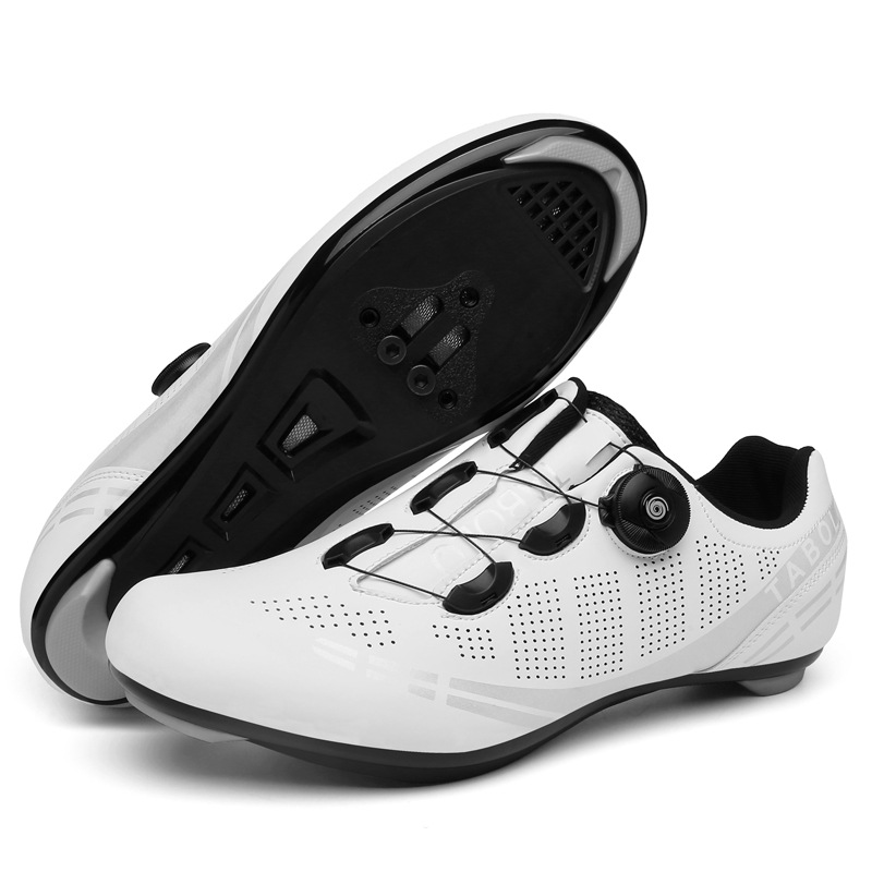 Cycling Shoe Insoles - 新型ロック式サイクリングシューズ（ダブルバックル付き）：ロードバイク用硬質ソール、マウンテンバイク用ラバーソール、ユニセックスMTBスニーカー