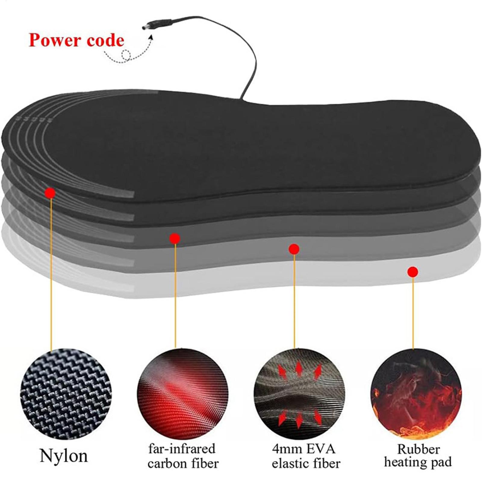 加熱式靴インソール カット可能 暖房ブーツインサート 電気足 - Cycling Shoe Insoles のレビューと価格