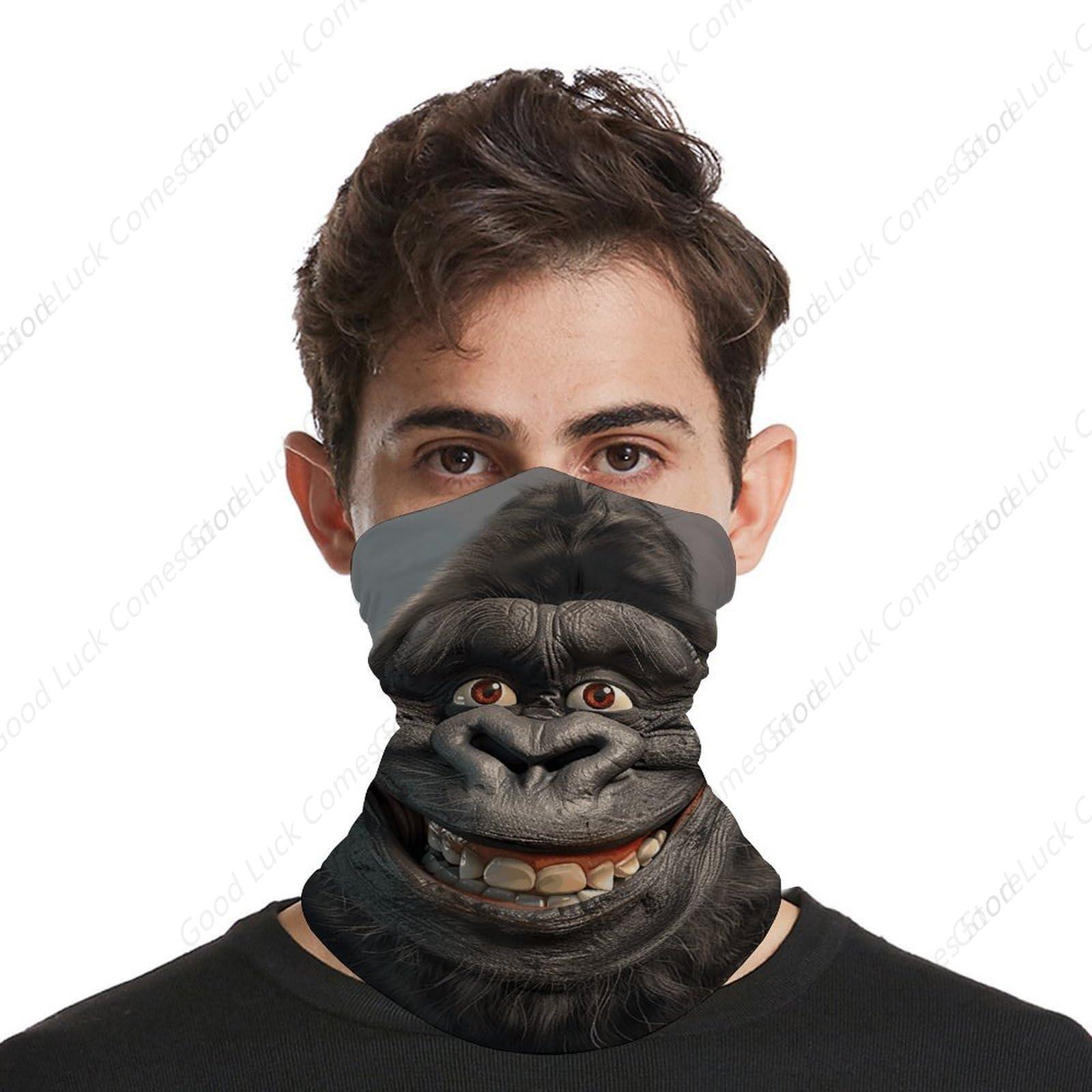 笑顔のゴリラ写真 バンダナ サマーフェイスマスク クールネッ - Cycling Face Mask のレビューと価格