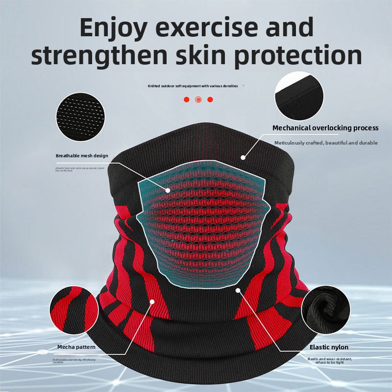 オールシーズン対応 ストレッチ素材 通気性のあるイヤーループ - Cycling Face Mask のレビューと価格