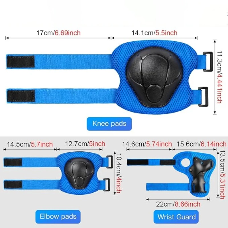 6個入り子供用保護具セット、膝肘手首ガード、3～15歳向け調 - Cycling Gear Of The Year のレビューと価格