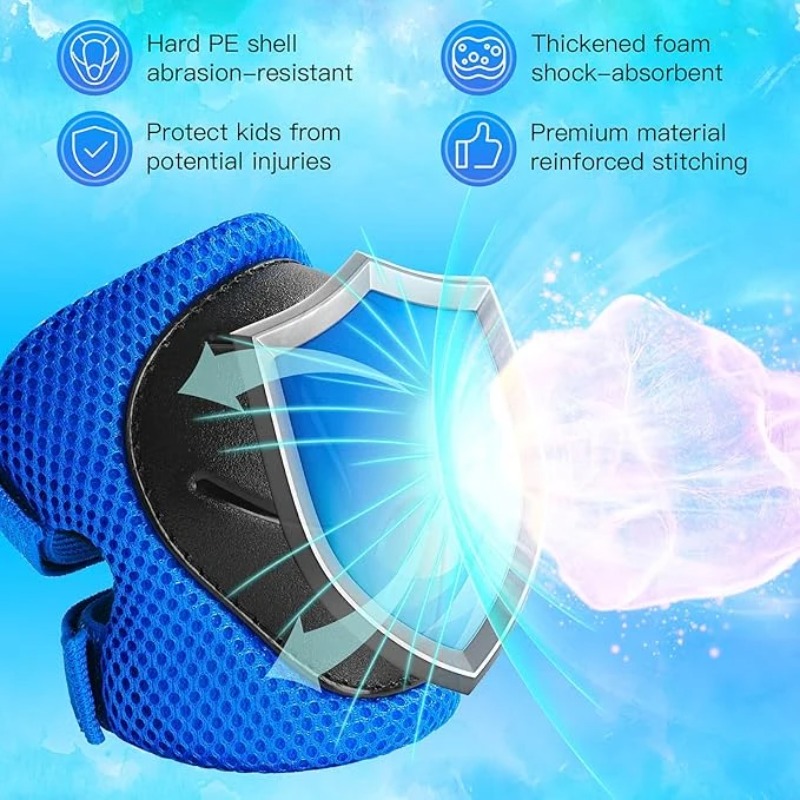 6個入り子供用保護具セット、膝肘手首ガード、3～15歳向け調 - Cycling Gear Of The Year のレビューと価格