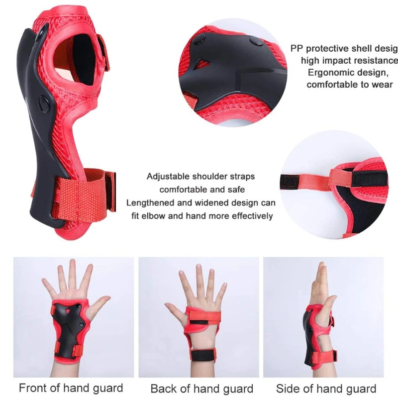 6個入り子供用保護具セット、膝肘手首ガード、3～15歳向け調 - Cycling Gear Of The Year のレビューと価格