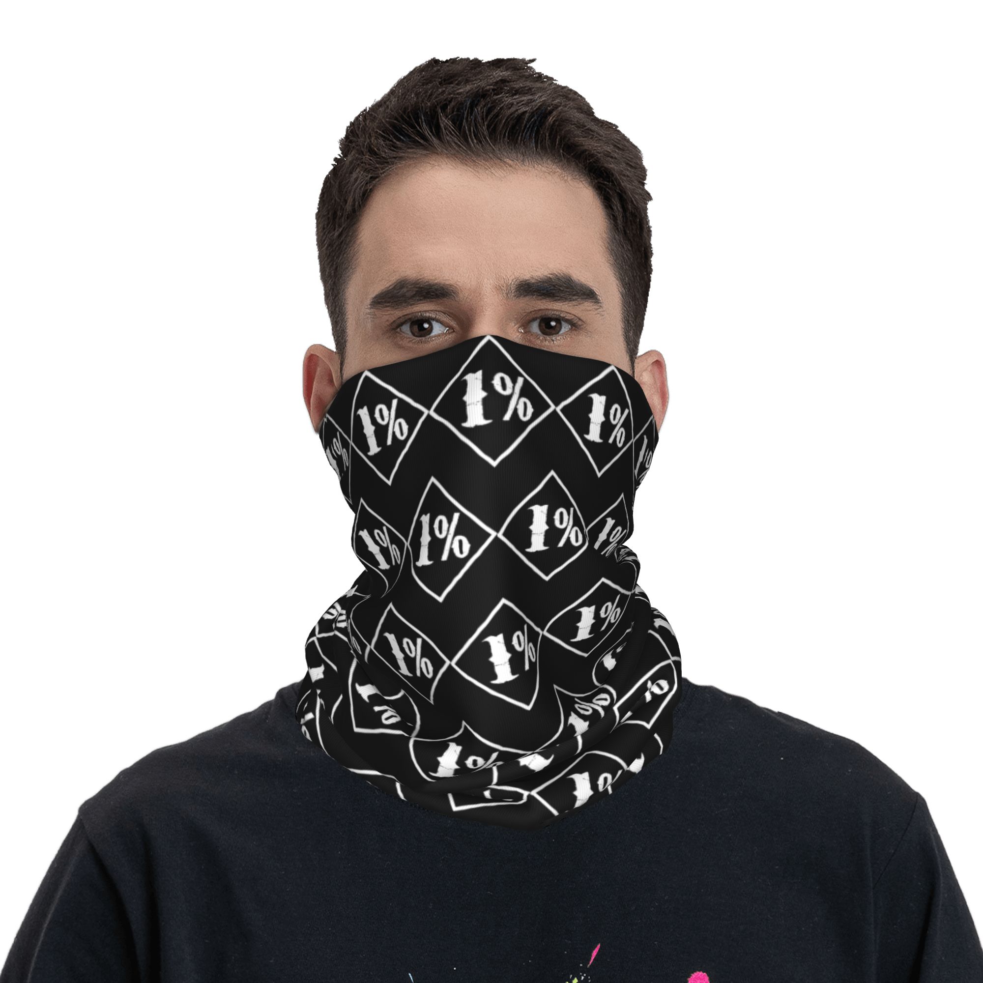 ワンパーセンター 1% バンダナ ネックカバー プリント モ - Cycling Face Mask のレビューと価格