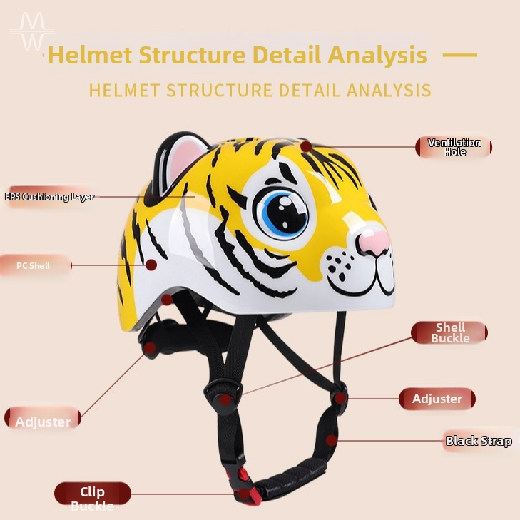 かわいいトラ柄幼児用自転車ヘルメット CE CPSC認証済み - Cycling Gear Of The Year のレビューと価格