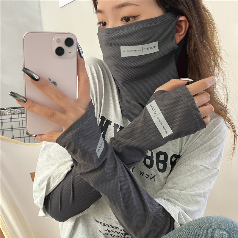 Sun UV保護アームスリーブセット、アイスシルクフェイスカ - Cycling Face Mask のレビューと価格