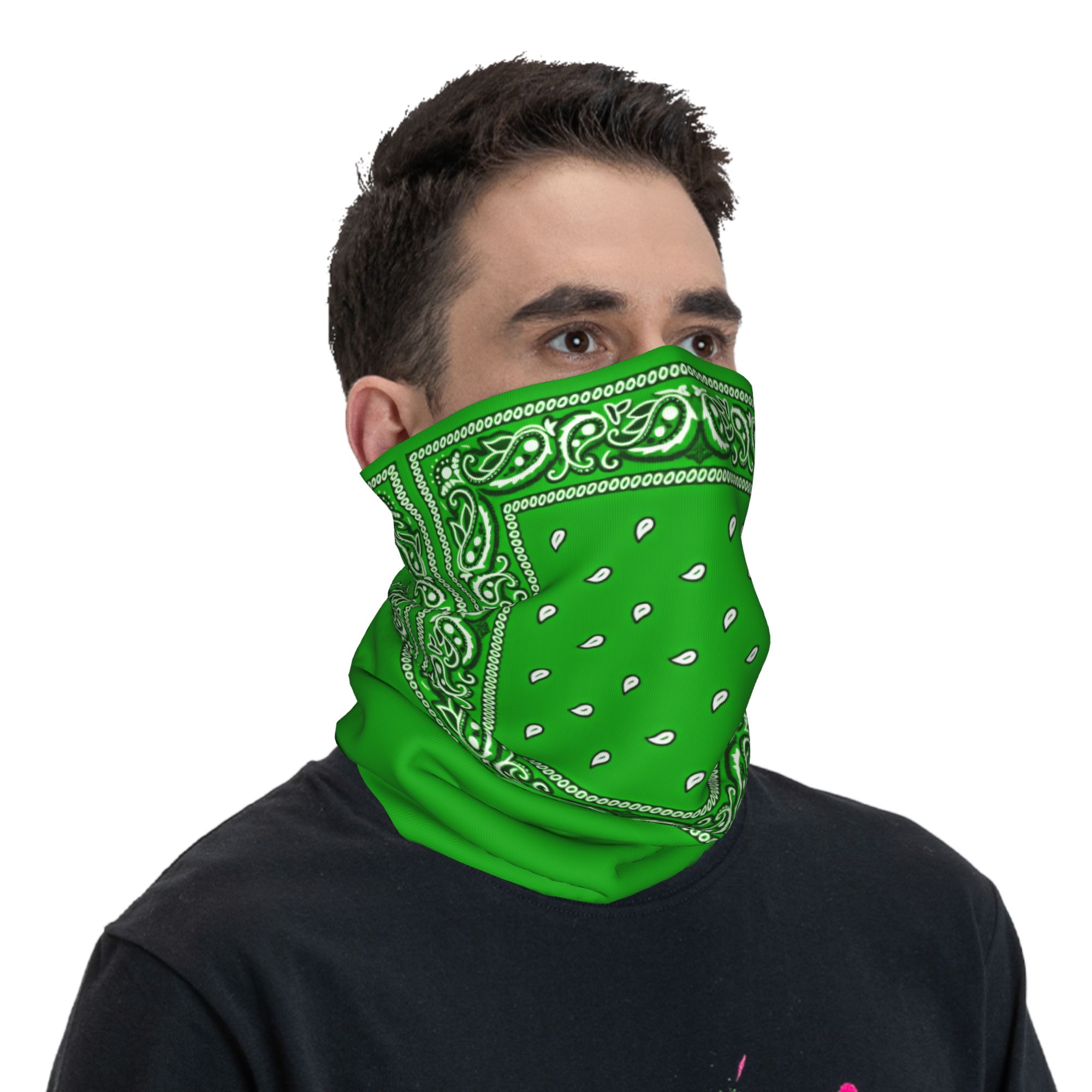 グリーンバンダナ クールサイクリングマスク ライディング/フ - Cycling Face Mask のレビューと価格